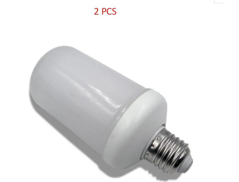 Decorative LED light bulb emitting a flickering orange flame-like glow.