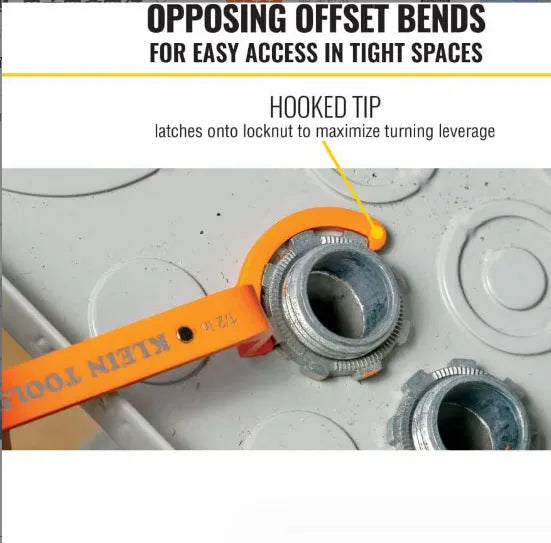 Three magnetic wrenches in orange, grey, and black from the H251 three-piece crescent and catheter locking wrench set.