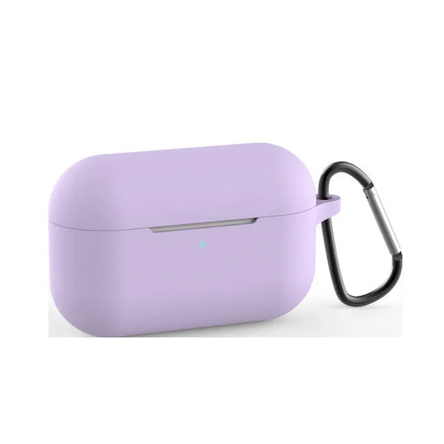 Soft silicone protective cover for AirPods Pro wireless earbud case in multiple colour options.