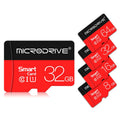 Black TF micro-SD memory card with Class 10 label next to SD card holder
