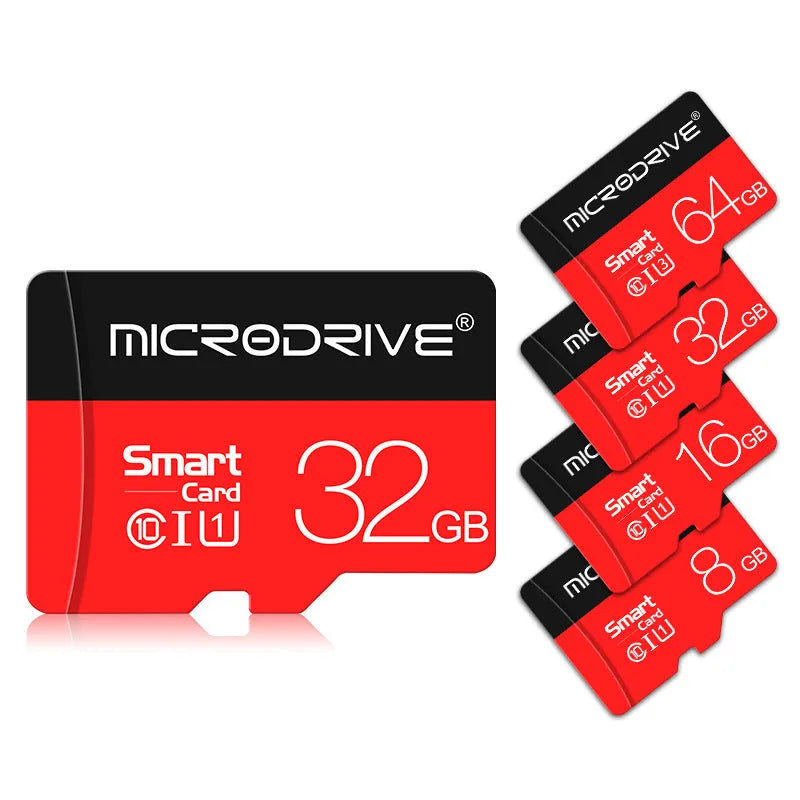 Black TF micro-SD memory card with Class 10 label next to SD card holder