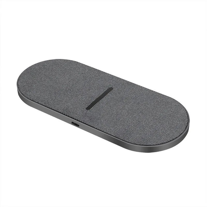 Black dual 10W wireless charging pads with Quick Charge technology