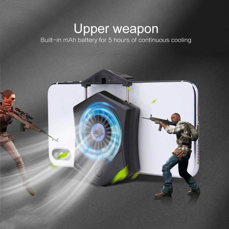 USB mobile phone cooling radiator in black and white colour options for gaming heat dissipation