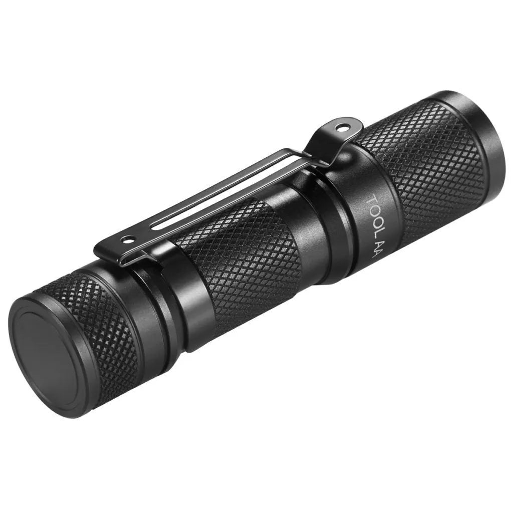 Black Lumintop Tool AA2.0 compact aluminium flashlight with keychain and magnetic tail cap.