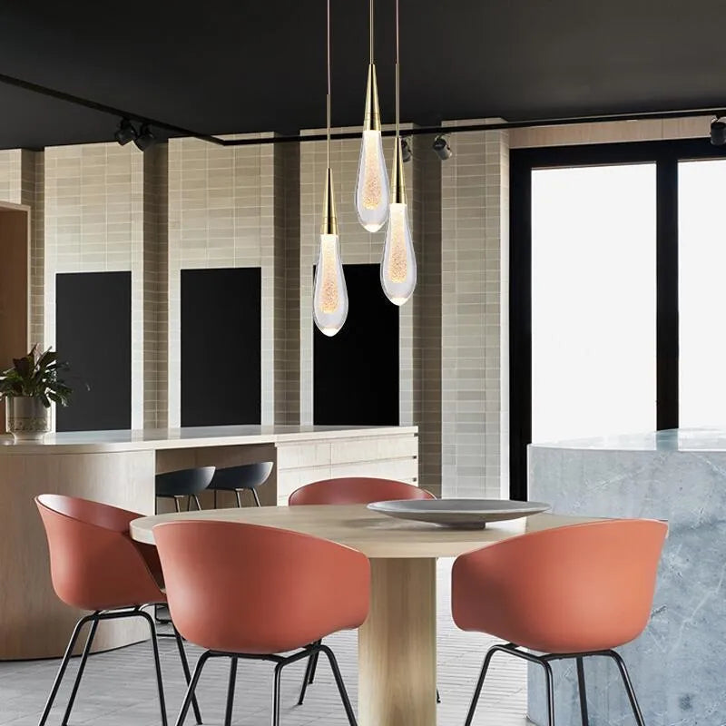 Postmodern crystal chandelier single head short design with 27cm height and adjustable cord