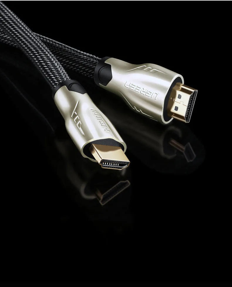 A 5-metre long black HDMI cable with gold-plated connectors, shown coiled on a white background.
