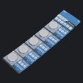CR2032 3 volt lithium button battery cell with steel casing, 20mm diameter.