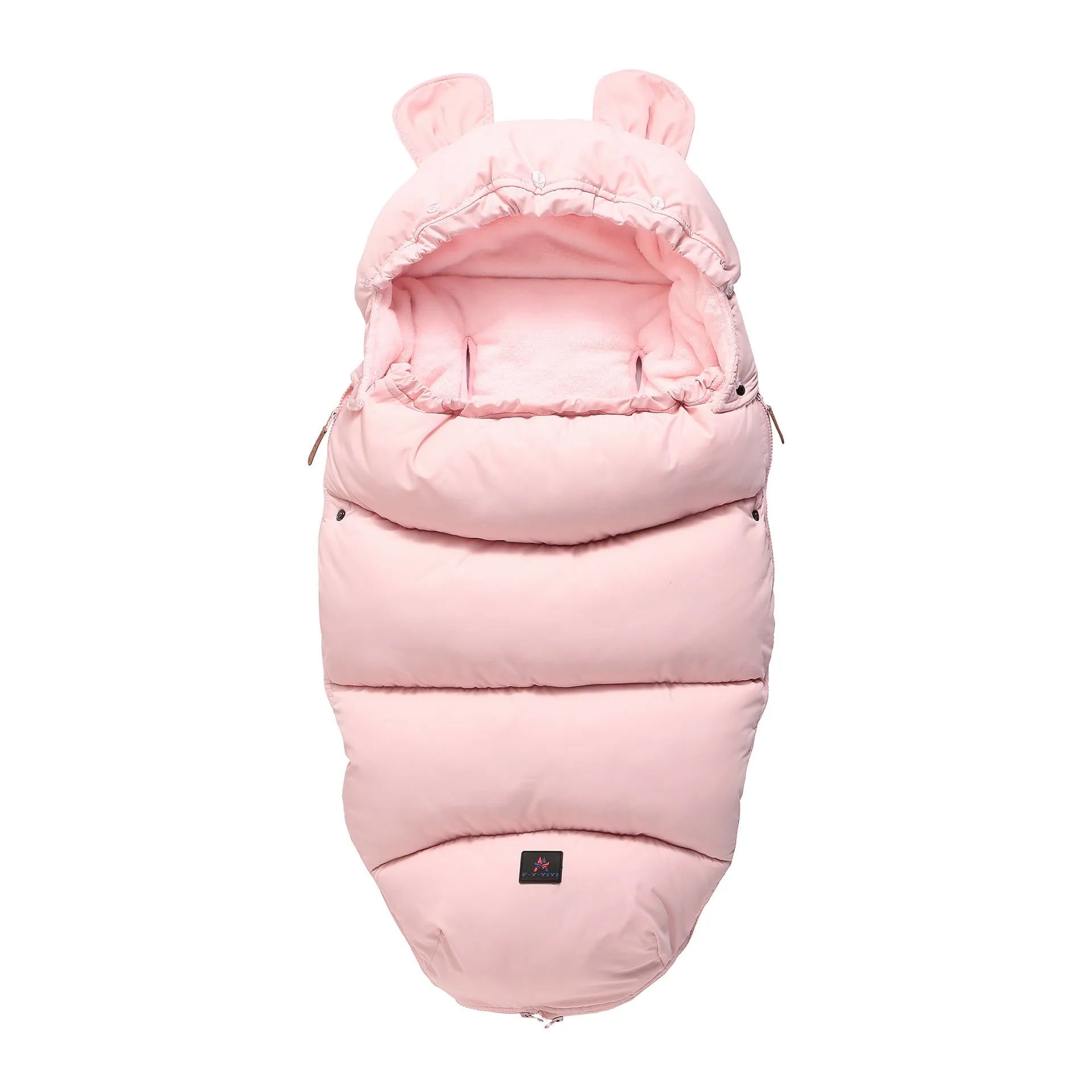 Detachable baby sleeping bag for strollers in cotton blend fabric, shown in a colour option.