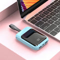 White 20000mAh portable power bank with multiple USB output ports on a plastic shell