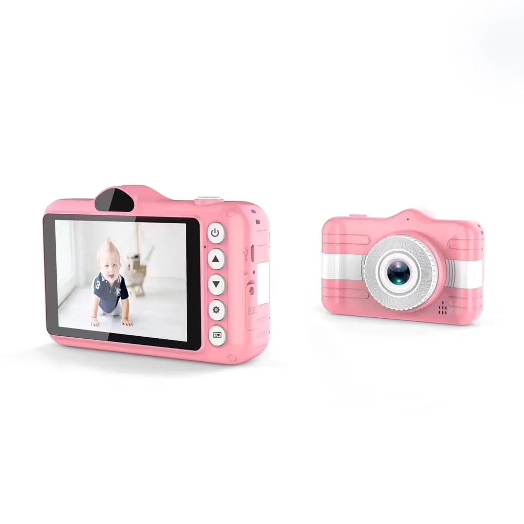 sky blue cartoon digital camera with 3.5 inch screen and anti-fall silicone case