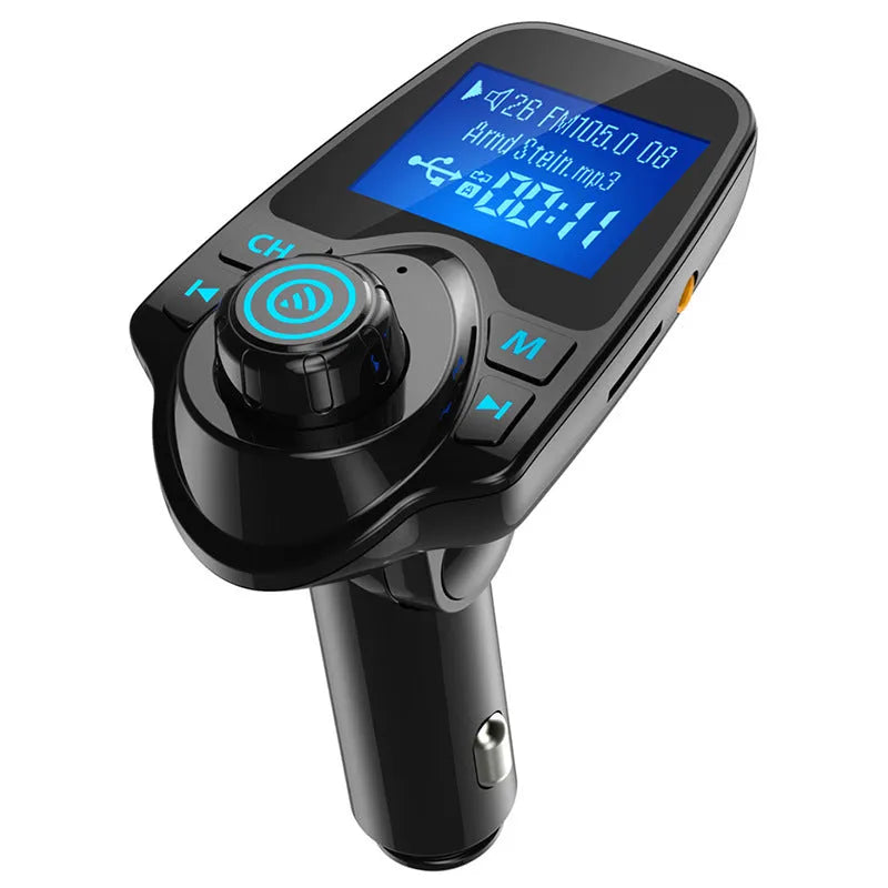 Black G7 Bluetooth car hands-free transmitter with FM transmitter and USB charging port
