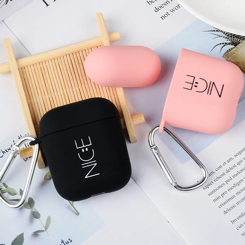 AirPods case cover in PC plastic with decorative styles compatible with iPhone wireless headsets