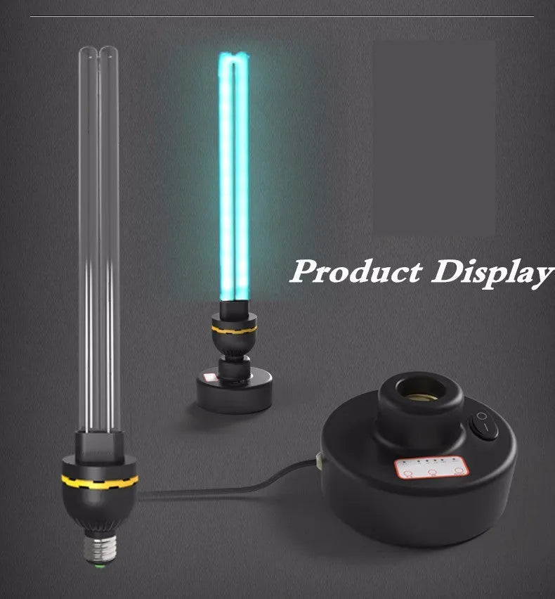Household UV disinfection lamp 31-40W 220V E27 ultraviolet light source with ozone lamp and delay timing base