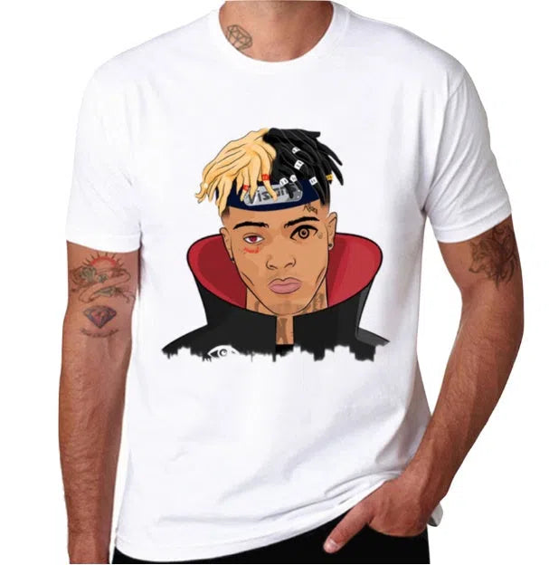 Character unisex t-shirt with printed design, available in multiple styles and sizes