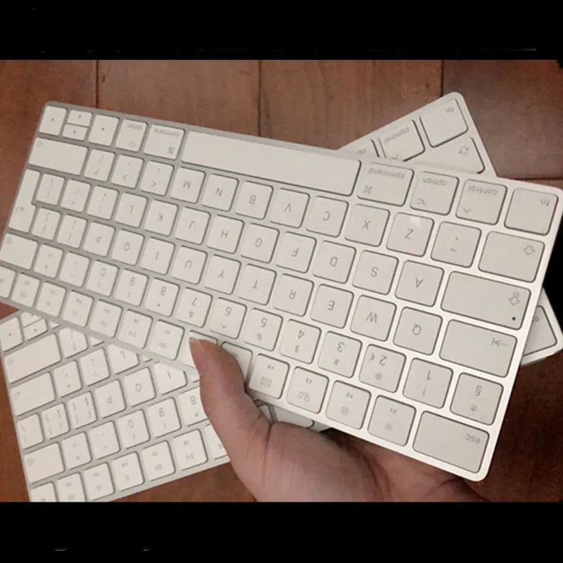 White Apple G6 Bluetooth wireless keyboard with ultra-thin metal construction