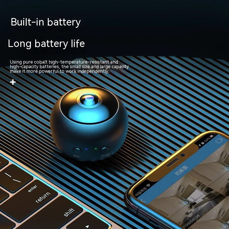 1080p wireless Wi-Fi security camera with 3.6° lens and ABS housing for indoor surveillance