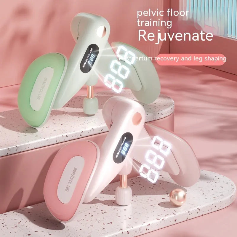 Counting pelvic floor muscle trainer repair device in grey colour with ABS spring foam construction
