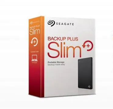 Seagate 2.5 inch external hard drive in black with USB 3.0 cable, portable mobile storage