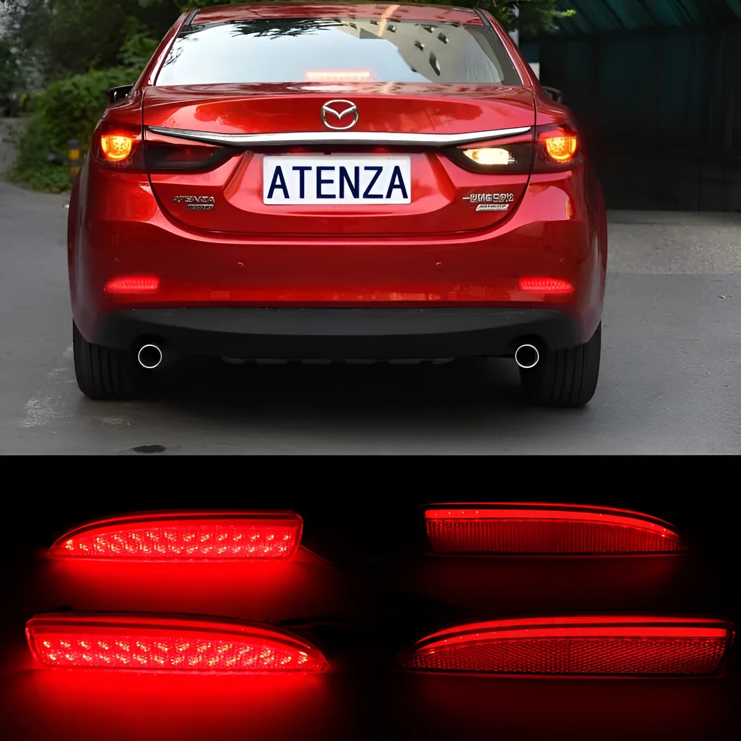 Set of two LED rear bumper lights for Mazda with high brightness 5630 lamp beads