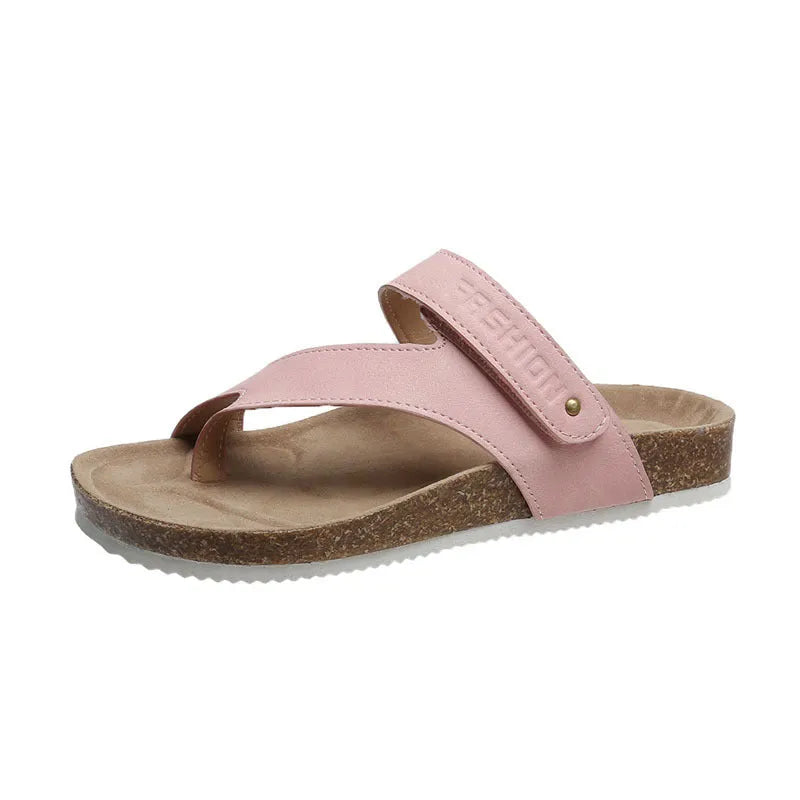 Flat toe ring flip-flops with a thick foam sole in a solid blue colour on a white background.