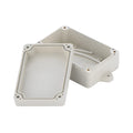 White ABS plastic security monitoring power supply waterproof box with dimensions 100mm by 68mm by 40mm.