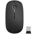 2.4G wireless mouse black colour compact 120x66x36mm design with USB receiver