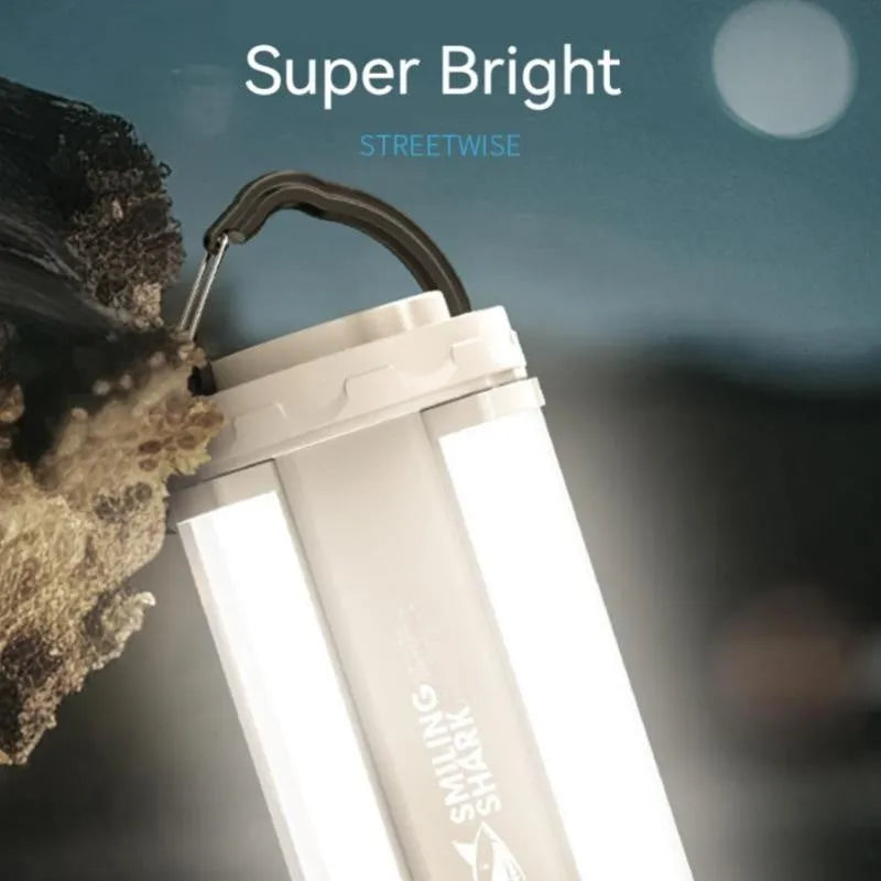 Compact rechargeable tent camping lamp with magnetic base, 150 lumens, 62x62x135mm, ABS PC construction