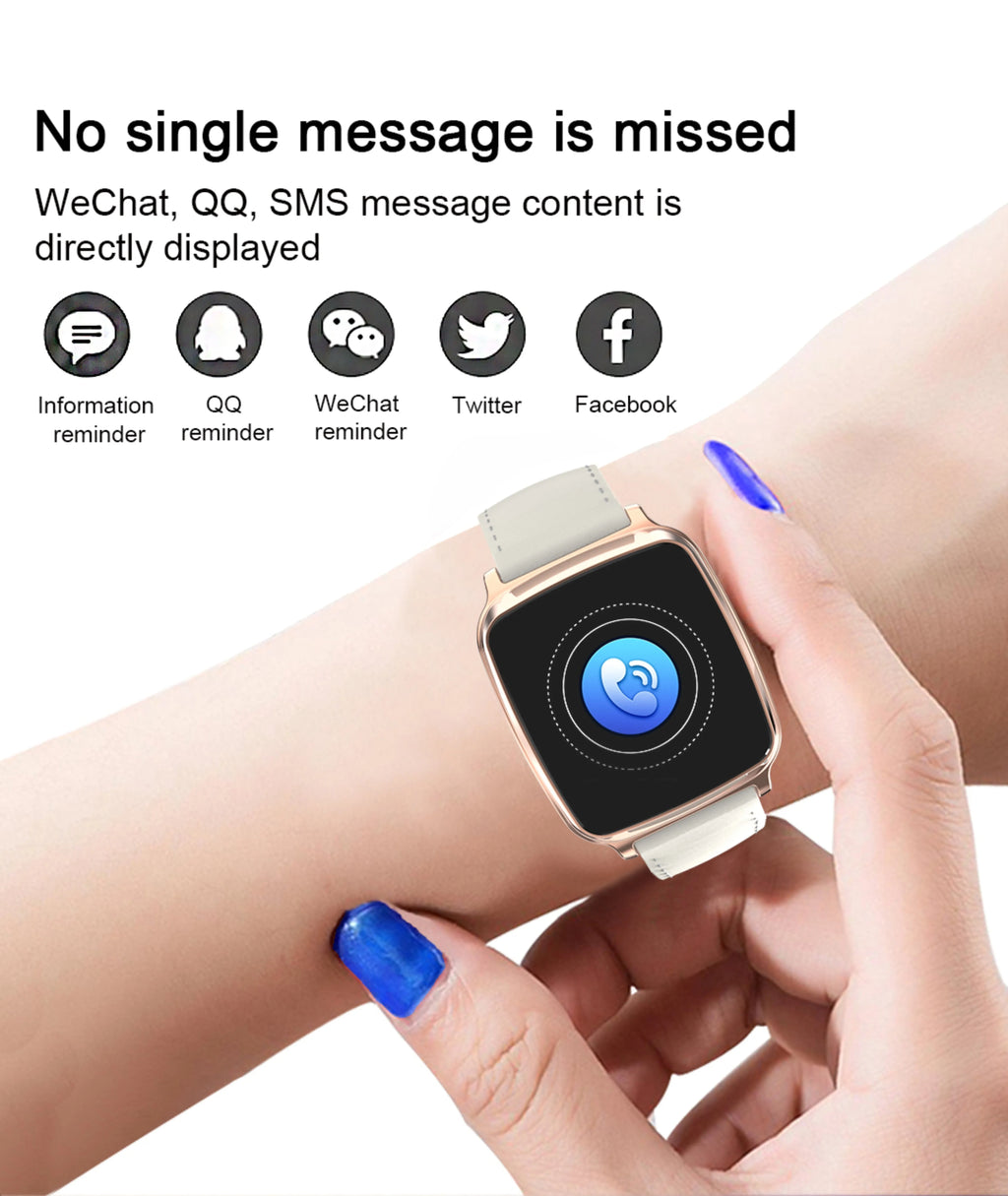M8 smart fitness bracelet with zinc alloy body and TPU strap on a wrist, showing heart rate data on its screen.