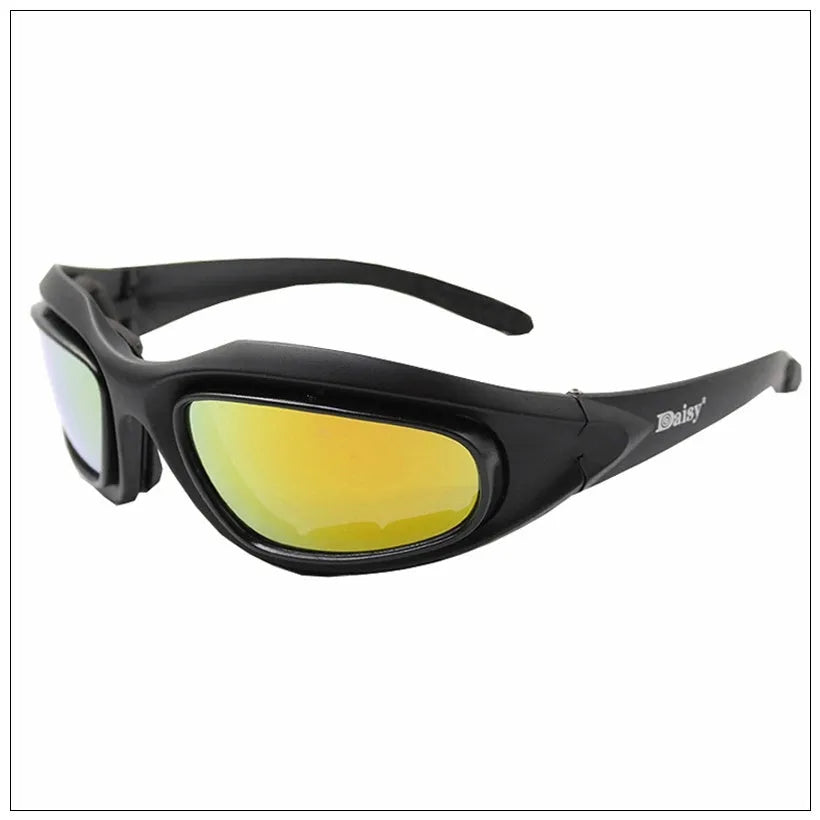 Unisex C5 polarised sport sunglasses with plastic frame and polycarbonate lenses on white background