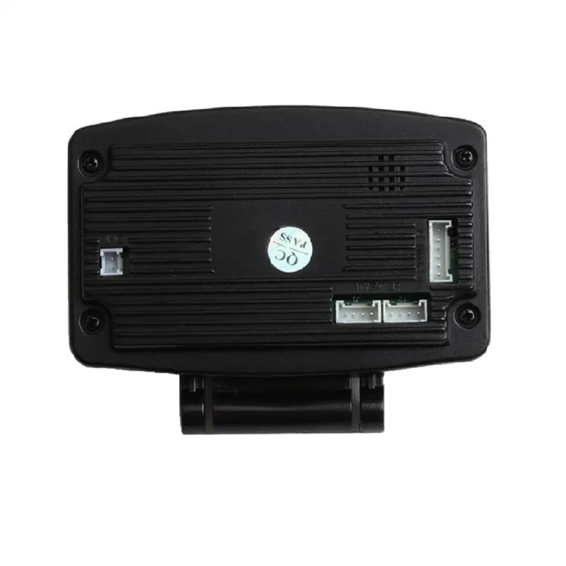 X1 automotive OBD diagnostic instrument with LED display and metal construction showing thickness measurement