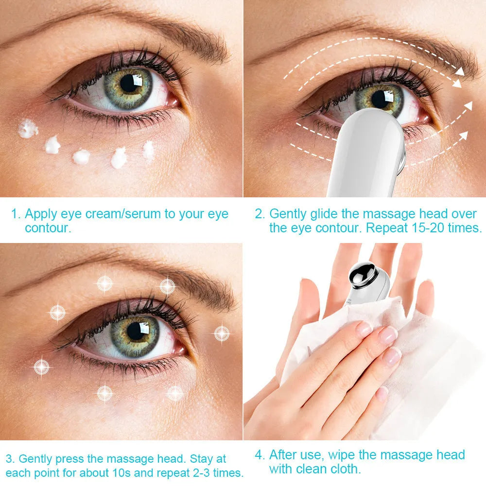 Beautefas portable eye massager white colour induction strip device 148mm length