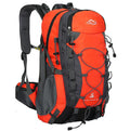 Green polyester leisure sports backpack for outdoor activities like running and hiking.