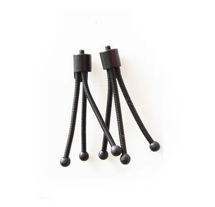 Small iron frame mini tripod with hose-style legs folded, compatible with Apple iPhone.