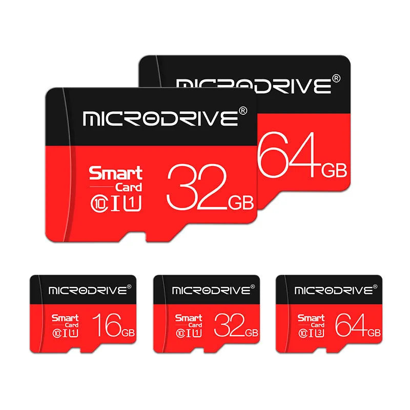 Black TF micro-SD memory card with Class 10 label next to SD card holder