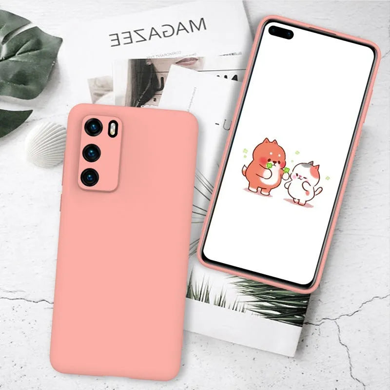 Frosted TPU phone case for Huawei P40 Pro in Royal Blue – injection moulded simple back cover