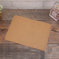 Pack of 100 folded kraft paper greeting cards in 10x15cm size, showing black, brown, and white colour options.