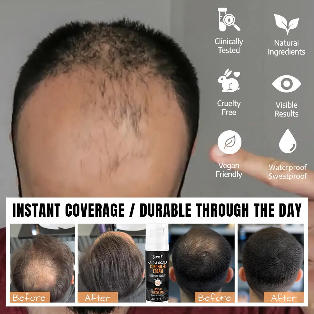 30 ml tube of scalp concealer pomade for covering thinning hair and nourishing the scalp
