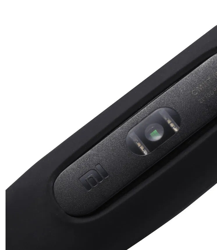 Xiaomi Mi Band 1S black fitness wristband with heart rate sensor and IP67 waterproof rating on wrist