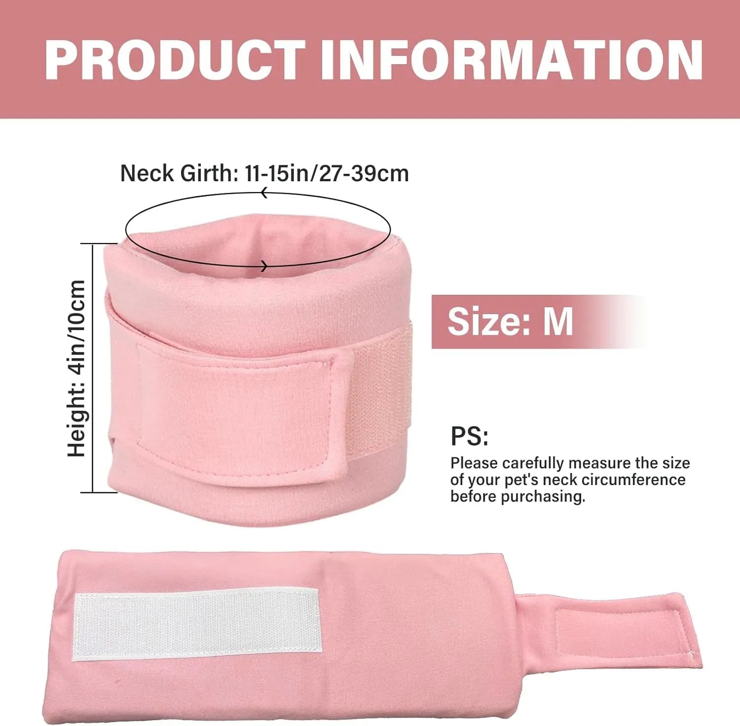 Soft fabric cat recovery collar in grey colour showing adjustable design for neck support