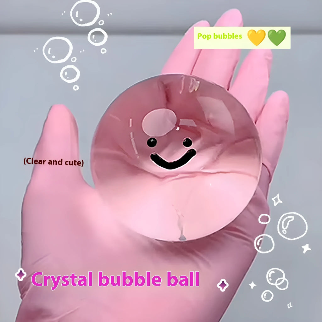 6cm TPR bubble making pinch anger toy in transparent jellyfish colour for stress relief and sensory training