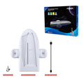 White PS5 Slim multifunctional cooling pad with RGB lighting and controller charging dock