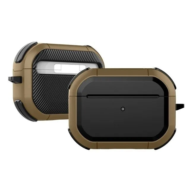 Black TPU and PC plastic protective case for Apple AirPods Pro charging case