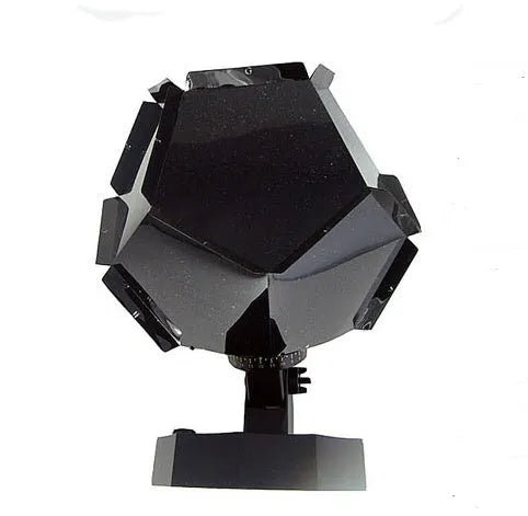LED constellation projector night light showing star projection on bedroom ceiling with remote control