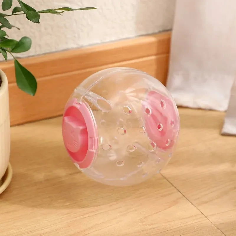 Blue slow feeding ball for cats with leak holes for gradual food dispensing