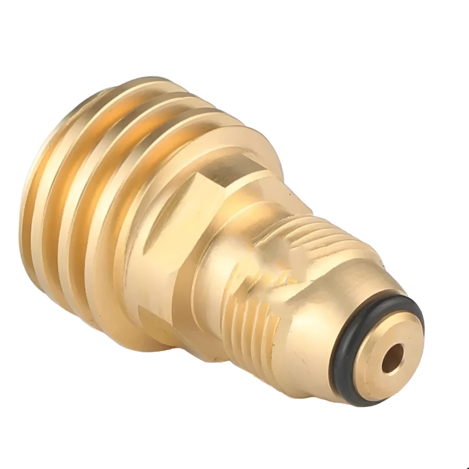 Gold brass gas brazier copper adapter with internal thread and 7mm diameter for gas charging connections