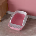 Super large plastic cat litter box in grey, simple style, free combination design