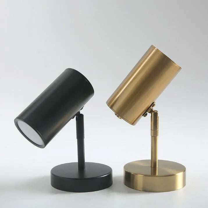 Gold minimalist Nordic wall lamp for bedside or study use, compact metal design, 220V rated