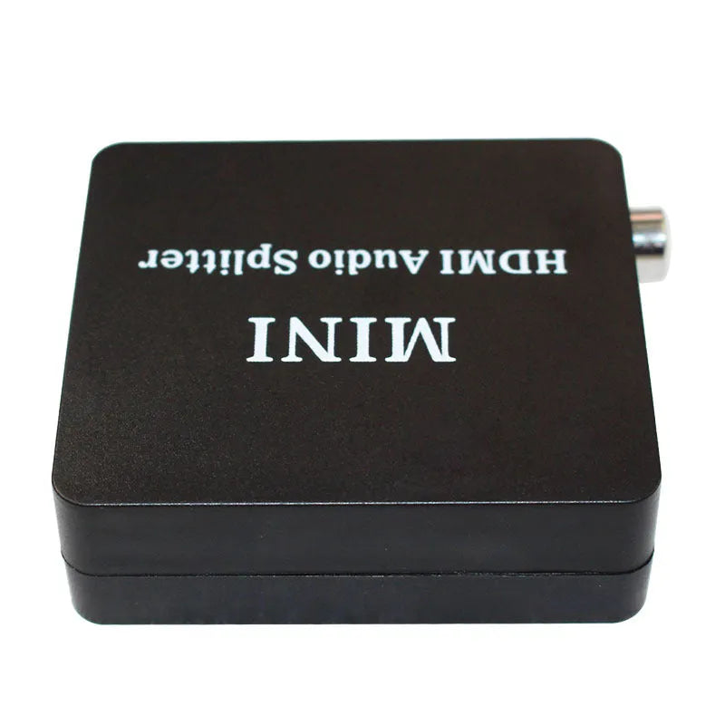 Black HDMI audio extractor splitter with HDMI, SPDIF and R/L analogue outputs, 1080P support