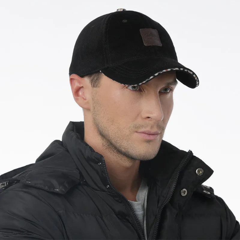 NORTHWOOD velvet satin dome baseball cap in wine red with curling brim and letter pattern, size L 58-60cm