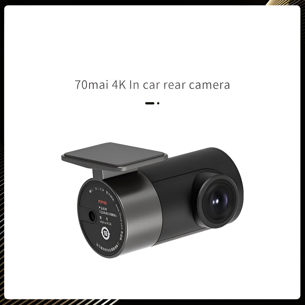 Midrive FC01 4K HD rear camera in car black colour with static sticker and fixed adhesive